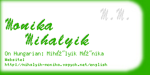 monika mihalyik business card